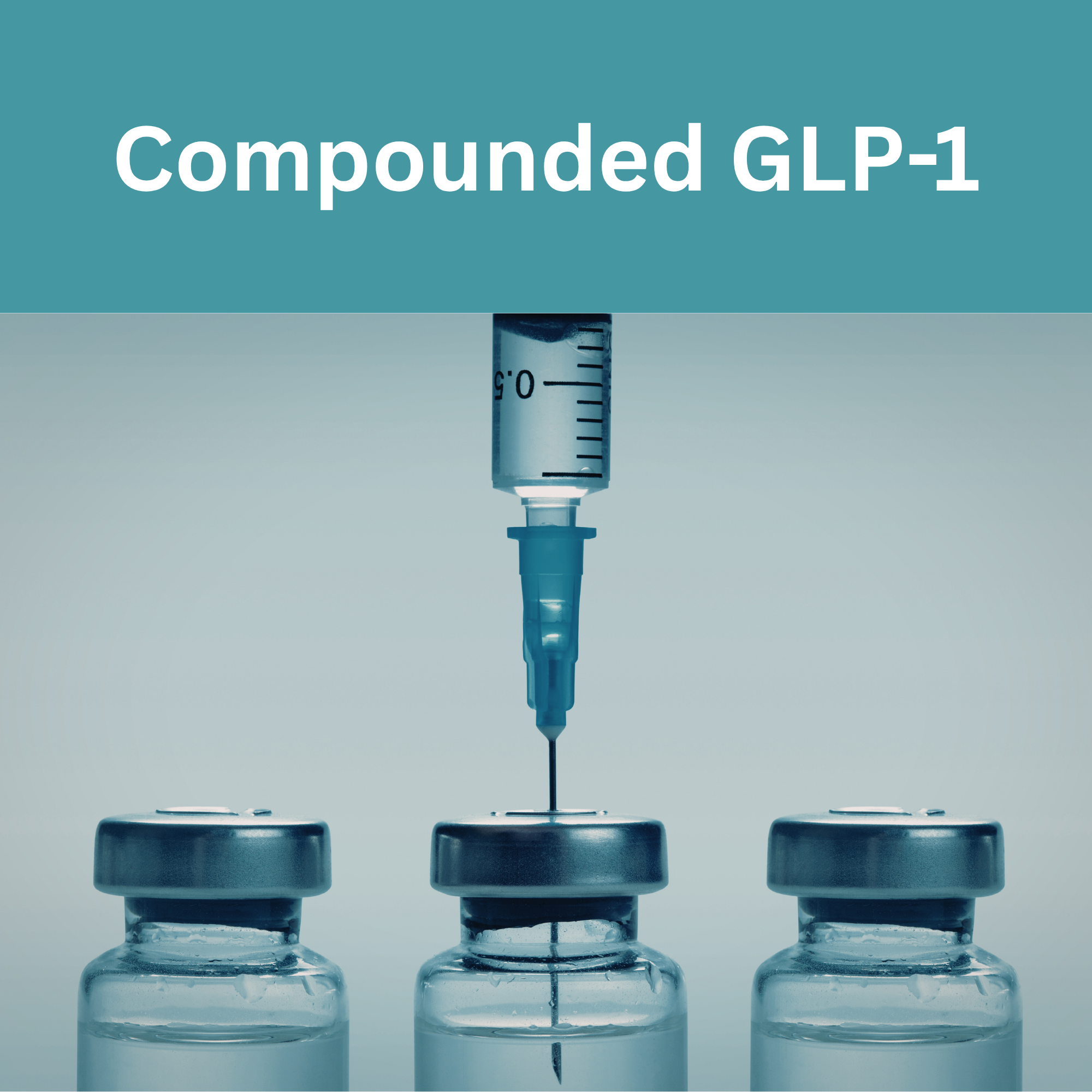 Compounded GLP-1 with photo of syringe